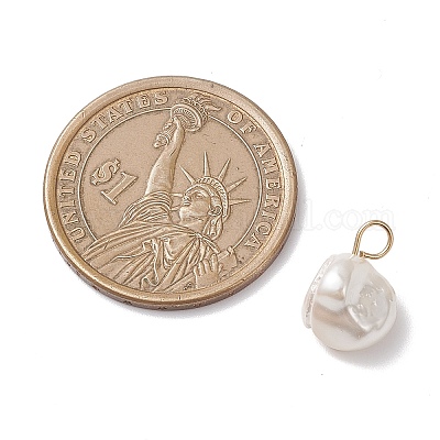 Подвески из гальванизированных ракушечных жемчужин PALLOY-JF04641-01-1