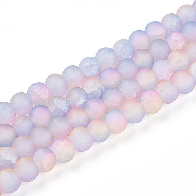 Стеклянные бусины кракле GLAA-N009-6mm-04-1