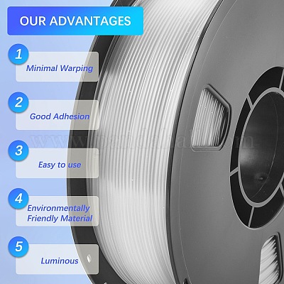 Светящаяся нить для 330D-принтера Petg длиной 3 м. OCOR-WH0071-94A-1
