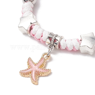 Регулируемые браслеты Корейские парафинированные полиэфирным кордом BJEW-JB11607-02-1