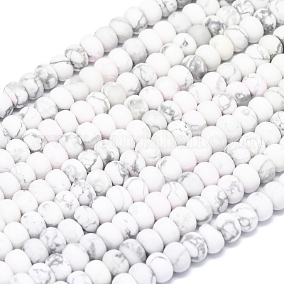 Природные Говлит бисер нитей G-P575-A32-6x4mm-1