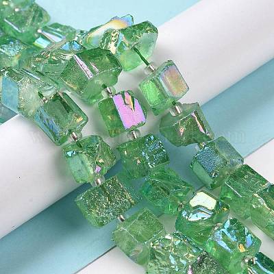 Гальванические природный кварц бисер пряди G-G767-02-02-1