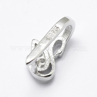 Антикоррозийное родиевое покрытие 925 стерлинговое серебро микропаве кубические цирконии подвески баилы X-STER-P034-25P-1