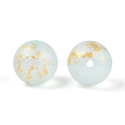 Выпечка окрашенные стеклянные бусины DGLA-N014-8mm-01K-1