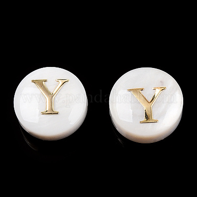 Бусины из натуральных пресноводных ракушек SHEL-N036-01Y-1