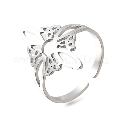 Регулируемые манжетные кольца из нержавеющей стали 304 RJEW-S628-03P-1