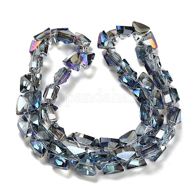 Стеклянные бусины с гальваническим покрытием  EGLA-P066-02A-HP04-1