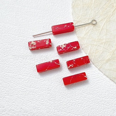 Натуральные бусины из императорской яшмы G-G137-01E-1