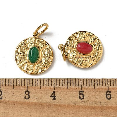 Ионное покрытие (ip) нержавеющей стали 304 с подвесками из натуральных и синтетических драгоценных камней STAS-G351-28G-1