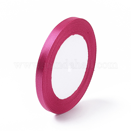 1/4 Zoll (6 mm) fuchsiafarbenes Satinband für Hairbow DIY Partydekoration X-RC6mmY027-1