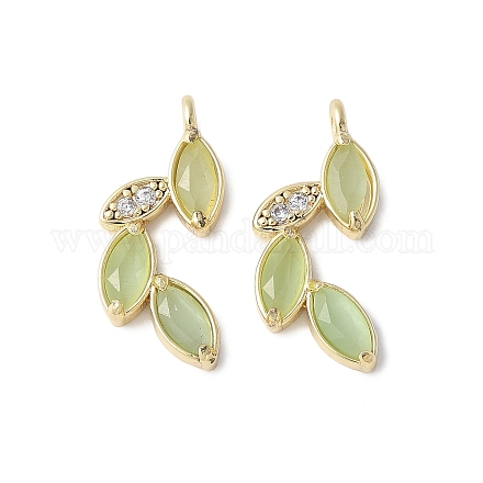 Латунные микро проложить кубического циркония подвески KK-F892-07G-1