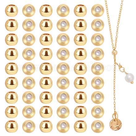 60 шт. Латунные бусины KK-PH0012-58G-03-1