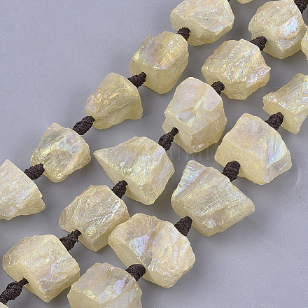 Brins de perles de cristal de quartz naturel brut G-T121-20F-1