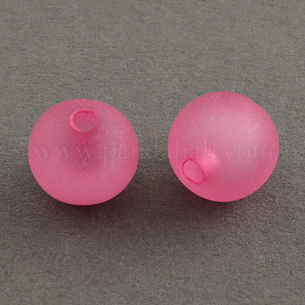 Frosted Acrylic Beads FACR-Q006-10mm-18-1