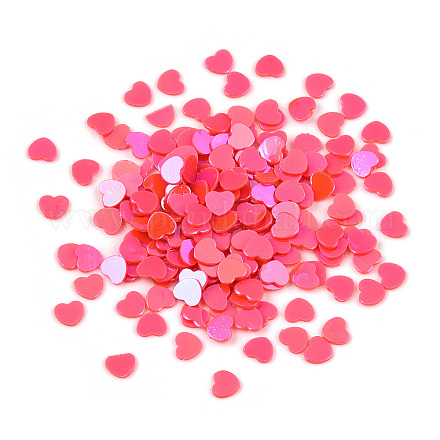 Accesorios de adorno chapados en color corazón ab PVC-T021-11D-01-1