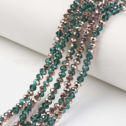 Electroplate Transparent Glass Beads Strands EGLA-A034-T2mm-N17-1