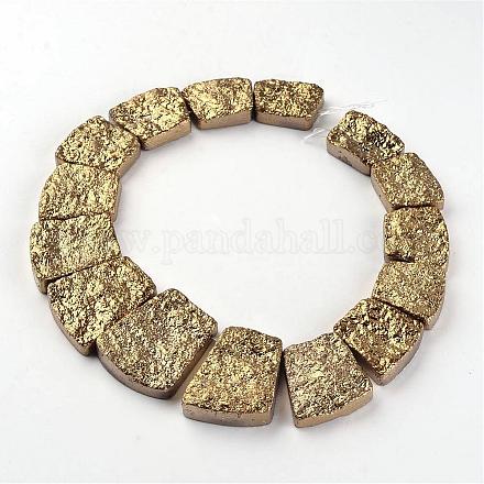 Electroplated Natural Dragon Bone Stone Graduated Beads Strands G-I177-01A-1