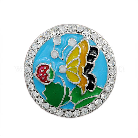 Alloy Enamel Snap Jewelry Buttons PALLOY-Q326-VNC039-1