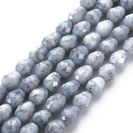 Cuisson opaque de perles de verre peintes EGLA-N006-007E-1