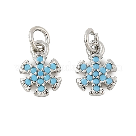 Латунные микро проложить кубического циркония подвески KK-U056-12P-1