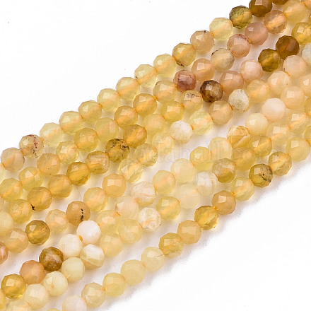 Brins de perles d'opale jaune naturelle de style dégradé G-S362-073-1