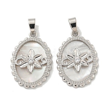 Кулоны из латуни с прозрачным микропаве и кубическим цирконием KK-A214-30P-1