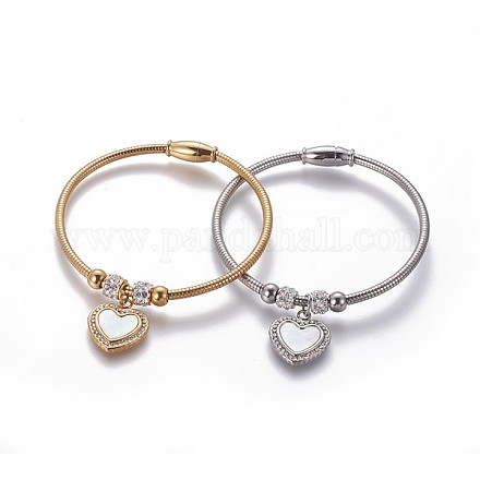 304 Stainless Steel Charms Bangles BJEW-P258-05-1