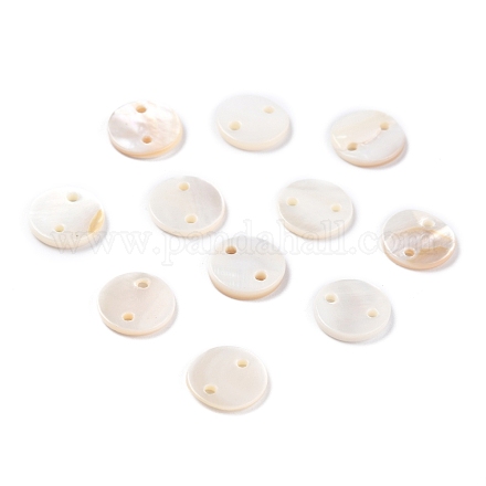 Natural Freshwater Shell Buttons BSHE-B003-16-1