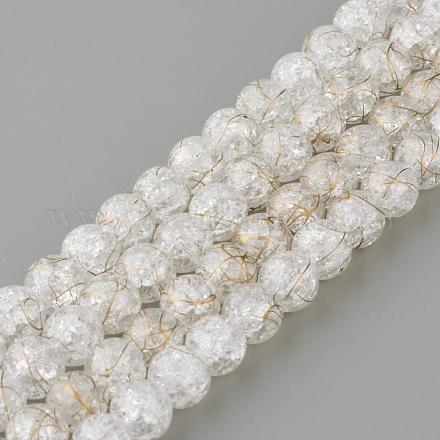 Drawbench synthétique craquelé quartz perles brins GLAA-S137-8mm-05-1