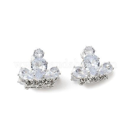 Латунные микро проложить кубического циркония бусы KK-S336-15S-A-1