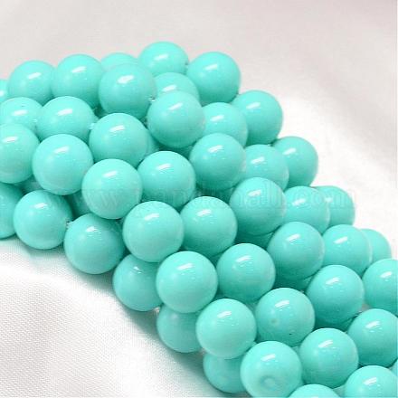 Bollos de perlas redondas de perlas de concha pintada para hornear BSHE-L011-6mm-B012-1