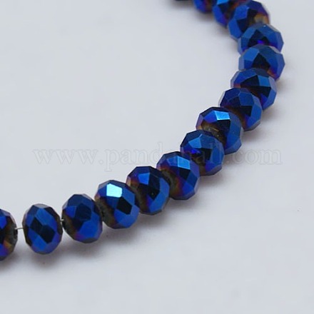 Chapelets de perles en verre électroplaqué EGLA-J047-3x2mm-F22-1