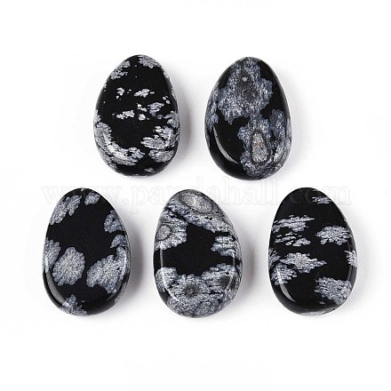 Естественно снежинка обсидиана подвески G-N349-08B-1