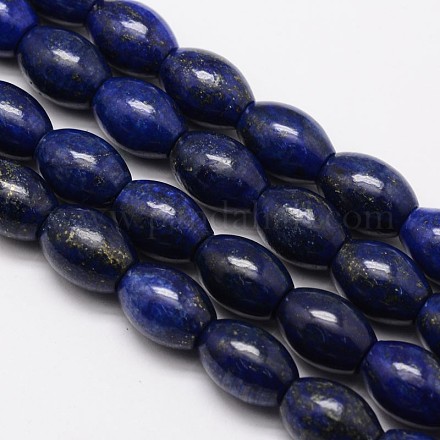 Lapis natural del lapislázuli de hebras de perlas ovaladas G-M264-20-1