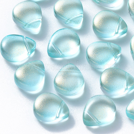 Perles de verre peintes par pulvérisation transparent GLAA-T016-29D-1