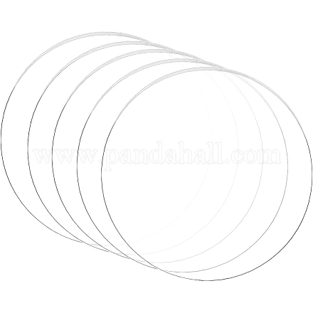 BENECREAT 5PCS Clear Acrylic Circle Disc 3mm Thick 125mm Inner Dia Cast Sheet for Craft Projects OACR-BC0001-03H-1
