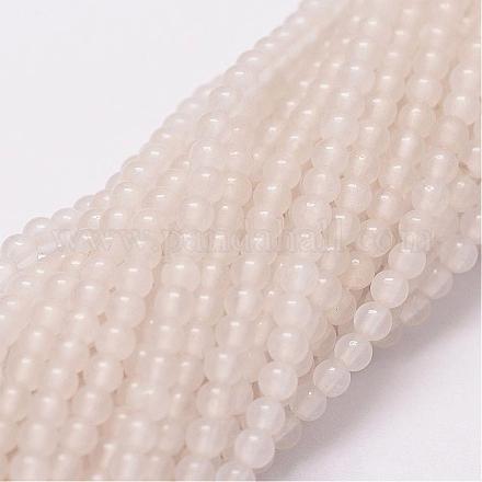 Chapelets de perles de jade blanche naturelle G-N0190-09-2mm-1