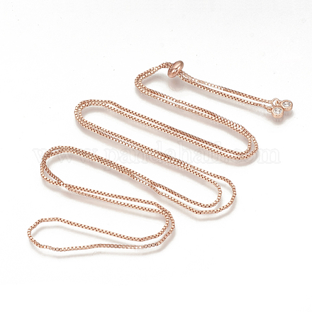Adjustable Brass Necklace Making KK-Q746-002RG-1