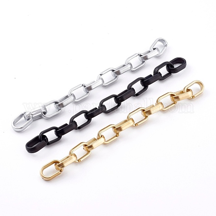 Opaque Spray Painted Acrylic   Linking Cable Chains Set AJEW-JB00913-1