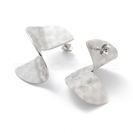 Серьги-гвоздики из нержавеющей стали 304 EJEW-K281-14P-1