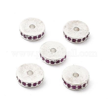 Латунные микро проложить кубического циркония бусы KK-R216-15S-04-1