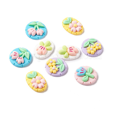 Opaque Resin Cabochons RESI-H140-08-1