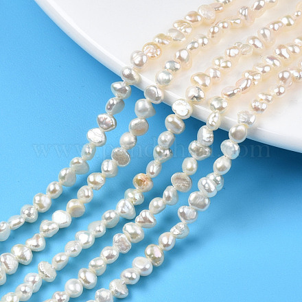 Fili di perle di perle d'acqua dolce coltivate naturali PEAR-N014-03A-1