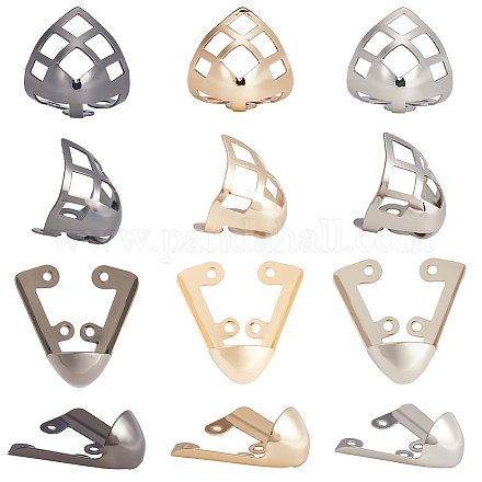 Gorgecraft 12pcs 6 estilos tapas de puntera de hierro y aleación FIND-GF0005-12-1
