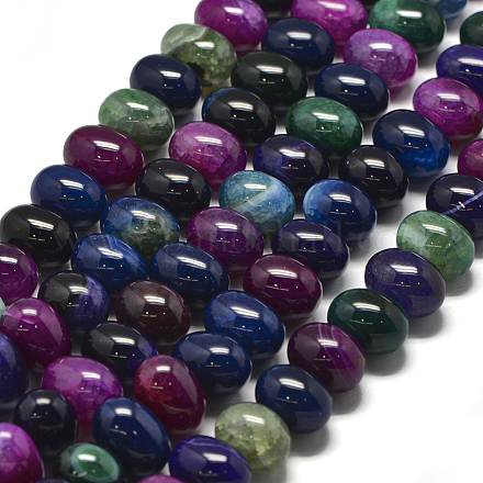 Chapelets de perles d'agate naturelle G-E401-F01-1-1