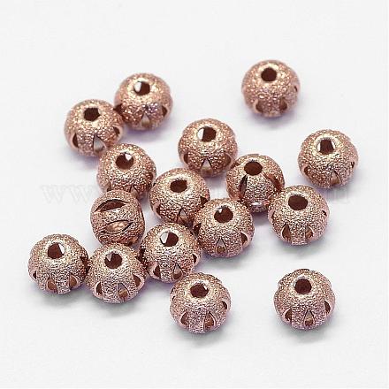 Perles d'argent texturées STER-G012-10RG-1