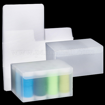 PH PandaHall 10pcs Frosted Transparent Box CON-WH0085-46-1