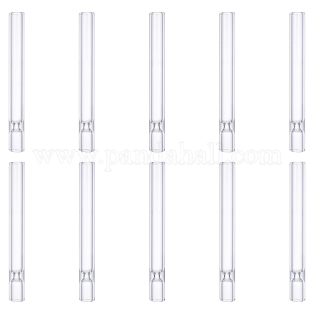 Superfindings 10 pièces tuyau en verre haut tuyau transparent buse en verre droite AJEW-FH0002-15-1