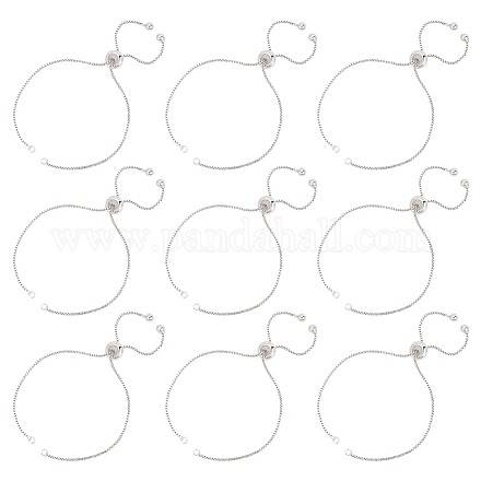 Hobbiesay 12 pièces rack placage en laiton chaîne lien bracelet fabrication KK-HY0003-57P-1