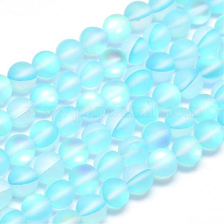 Synthetic Moonstone Beads Strands G-D862-42-6mm-B-1